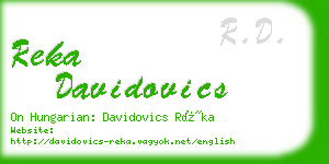 reka davidovics business card